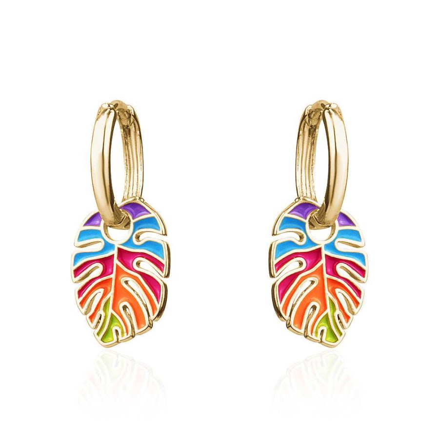 Jewelry Limlim | Enamel Leaf Earrings