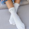 Luxe Trendy Socks Limlim | Beaded Short Socks