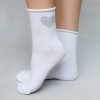 Luxe Trendy Socks Limlim | Heart Crystal Socks