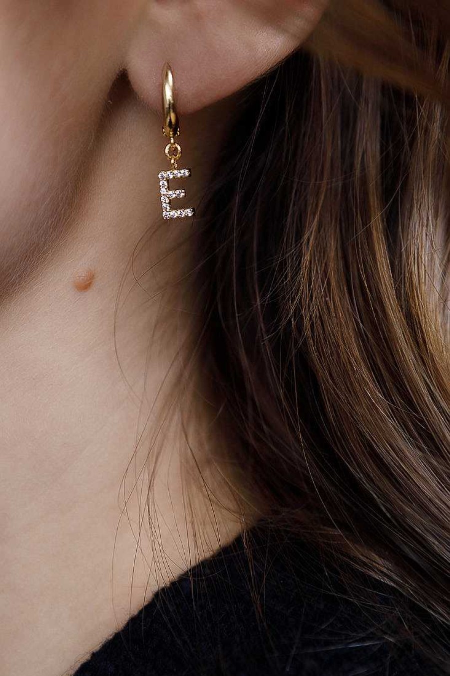 Jewelry Limlim | Initial Huggie Earrings