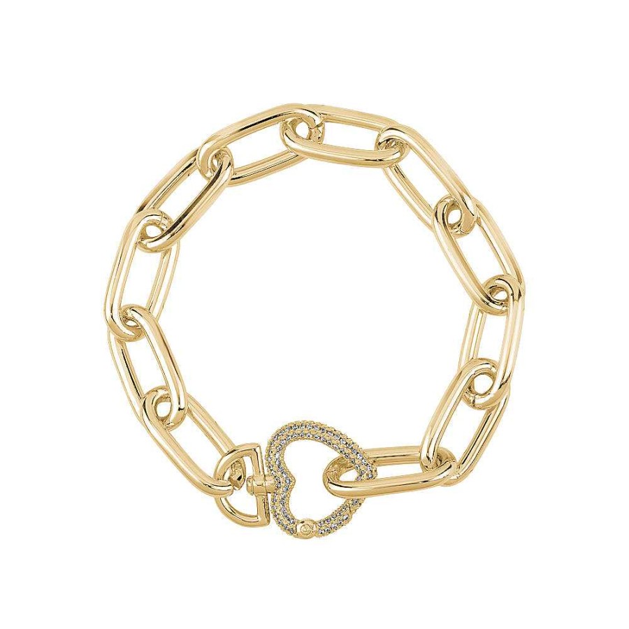 Jewelry Limlim | Pave Heart Link Bracelet