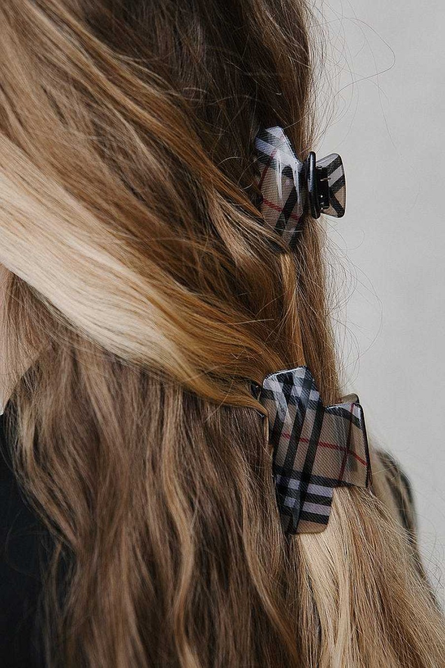 Hair Accessories Limlim | Plaid Acrylic Claw