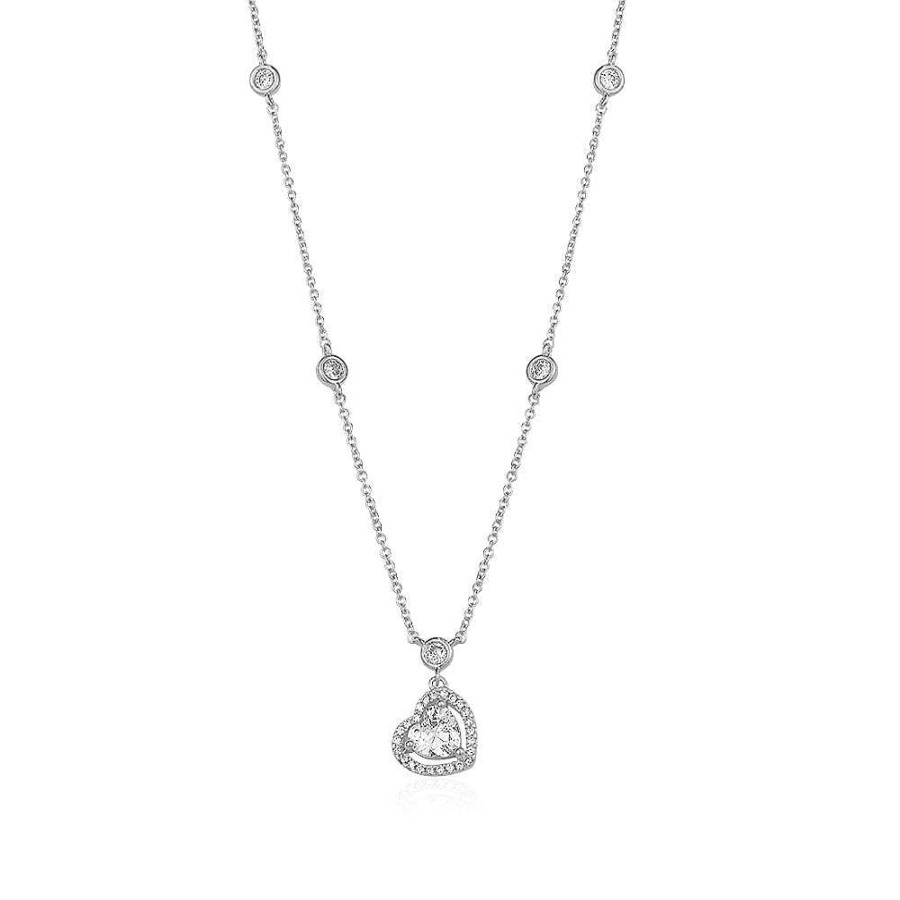 Jewelry Limlim | Side Heart Crystal Necklace