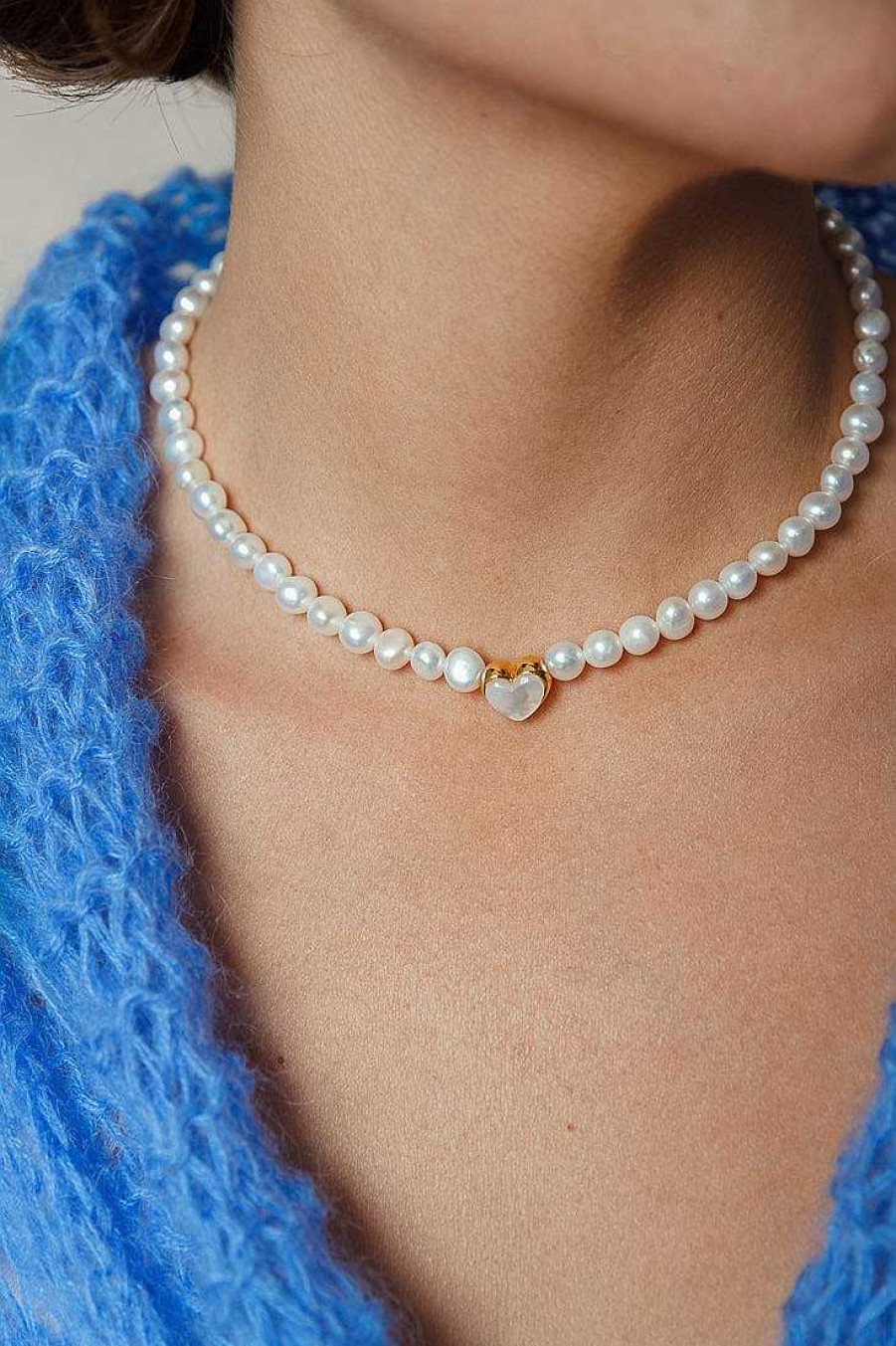 Jewelry Limlim | Heart Pearl Necklace