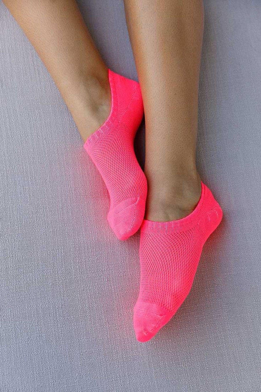 Luxe Trendy Socks Limlim | Neon Mesh Crew Socks