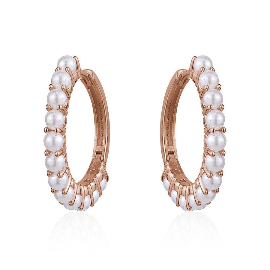 Kgmtl Limlim | Rose Gold Pearl Hoops