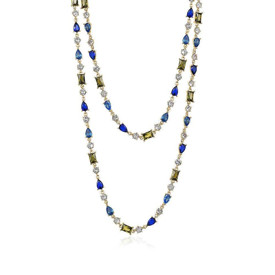 Jewelry Limlim | Bluespastel Luxe Crystal Shapes Necklace