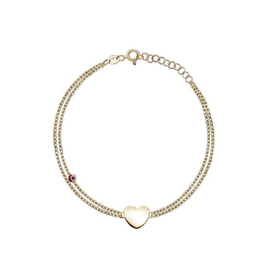 Jewelry Limlim | Heart Bracelet With Evil Eye