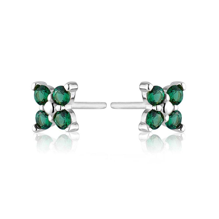 Jewelry Limlim | Mimi Flower Earrings Emerald