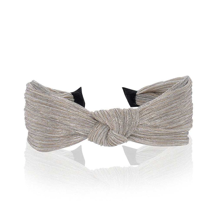 Hair Accessories Limlim | Shimmer Top Knot Pleated Hairnband