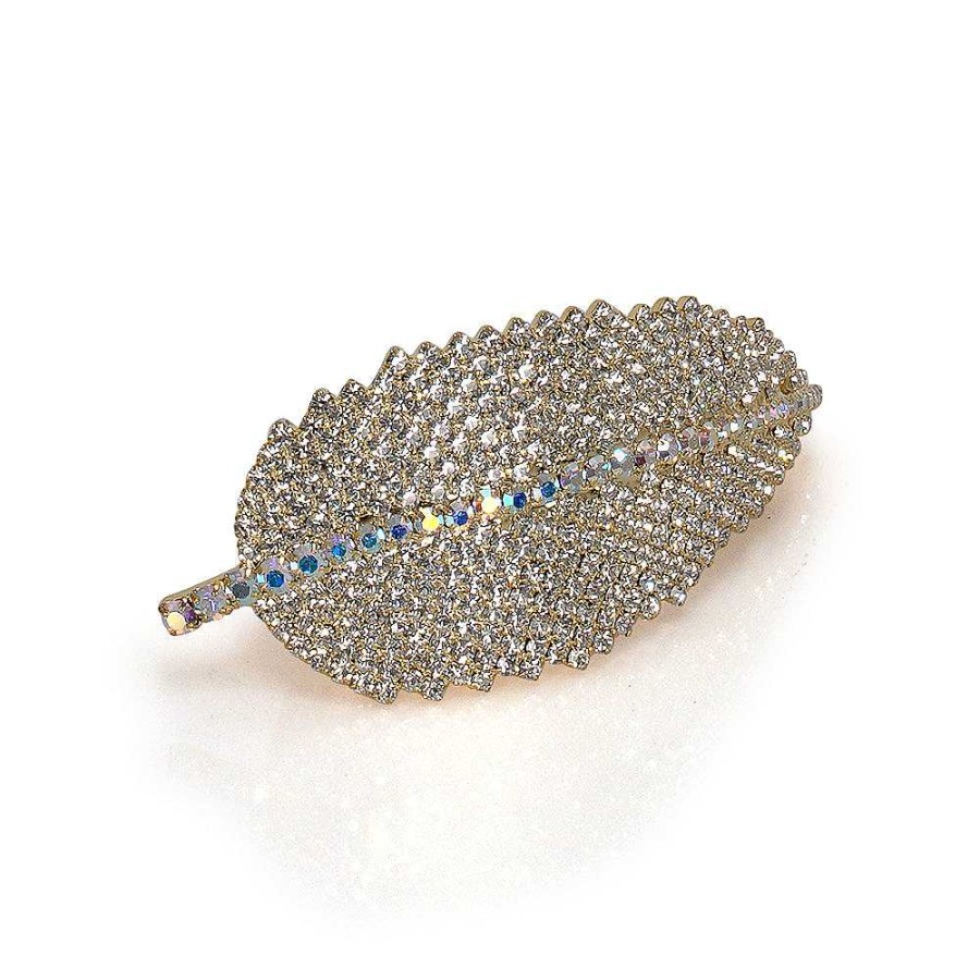 Hair Accessories Limlim | Feather Crystal French Barrette