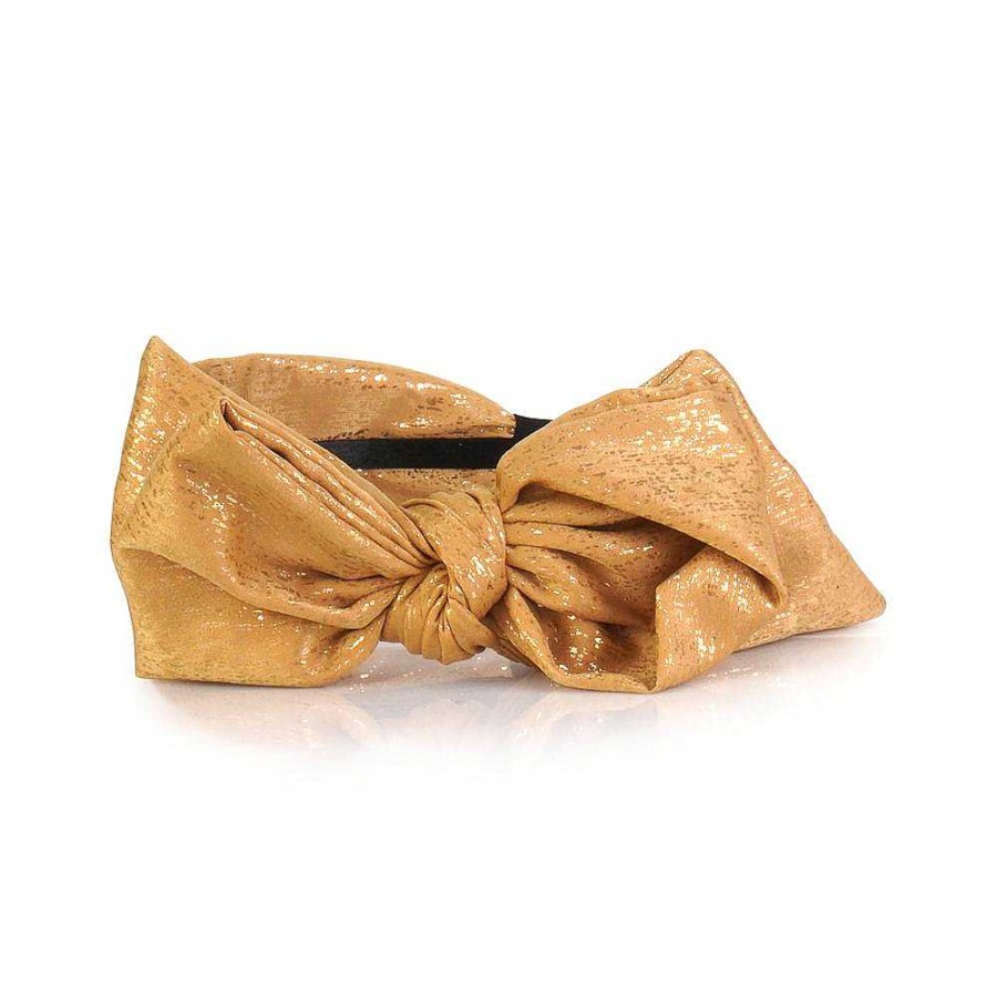 Hair Accessories Limlim | Gold Side Bow Hairband