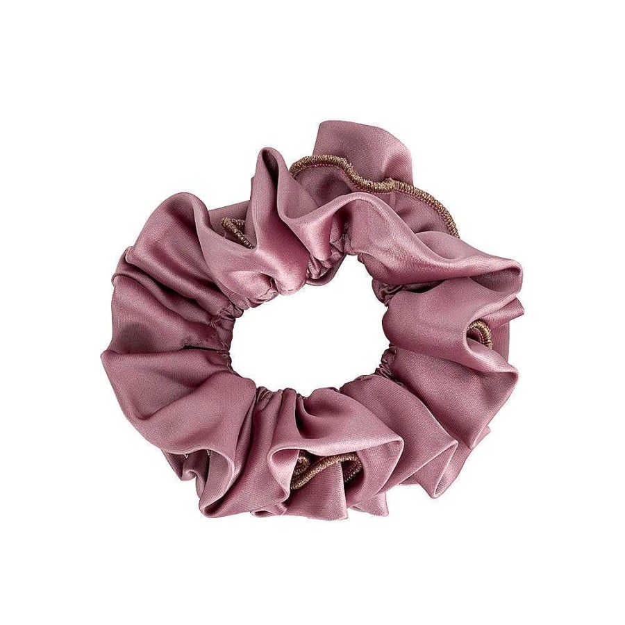 Hair Accessories Limlim | Gold Thread Satin Scrunchies