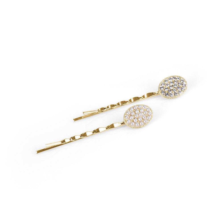 Hair Accessories Limlim | Crystal Oval Pin Set