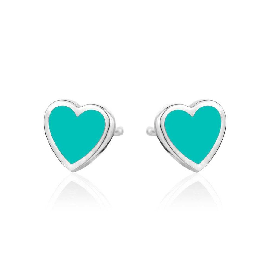 Jewelry Limlim | Enamel Heart Studd Earrings