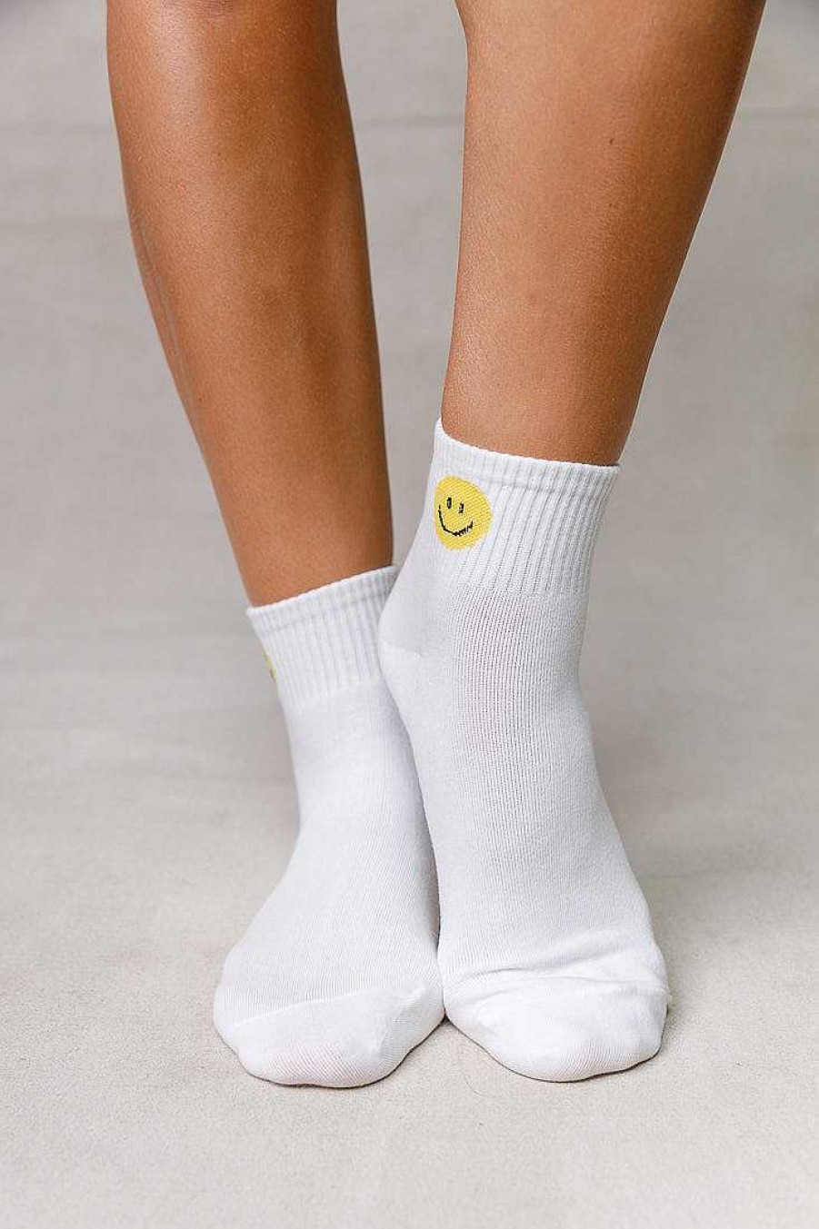 Luxe Trendy Socks Limlim | Crew Smiley Socks