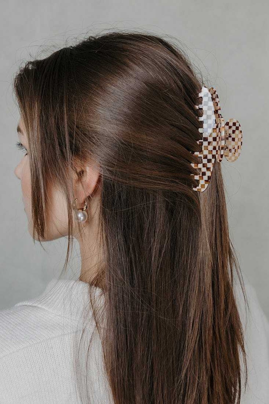 Hair Accessories Limlim | Checkered Resine Claw