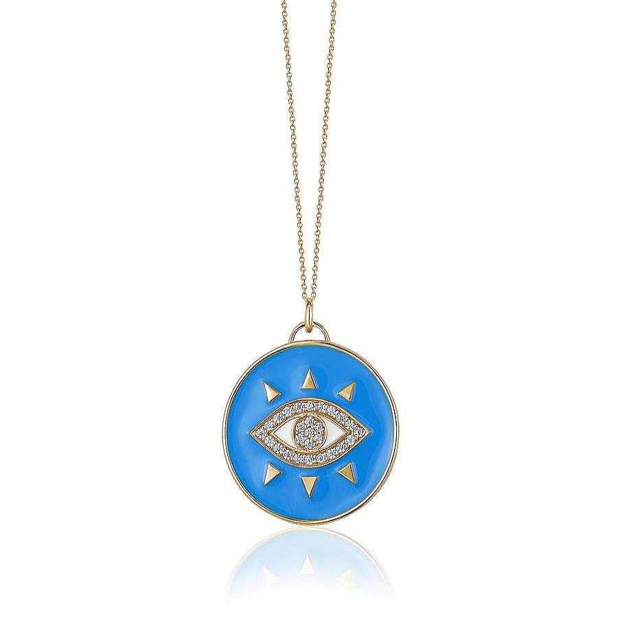 Jewelry Limlim | Evil Eye Enamel Coin Necklace