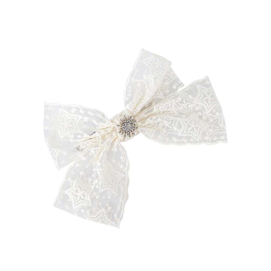 Hair Accessories Limlim | Crystal Flower Lace Bow