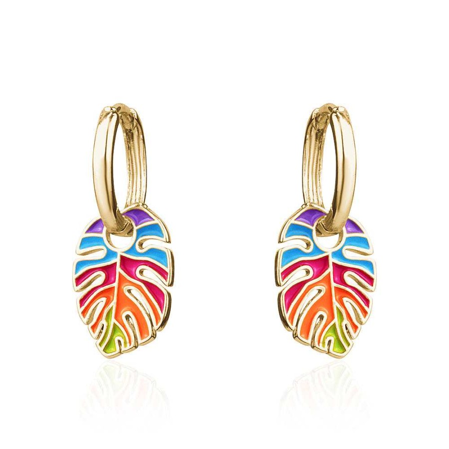 Jewelry Limlim | Enamel Leaf Earrings