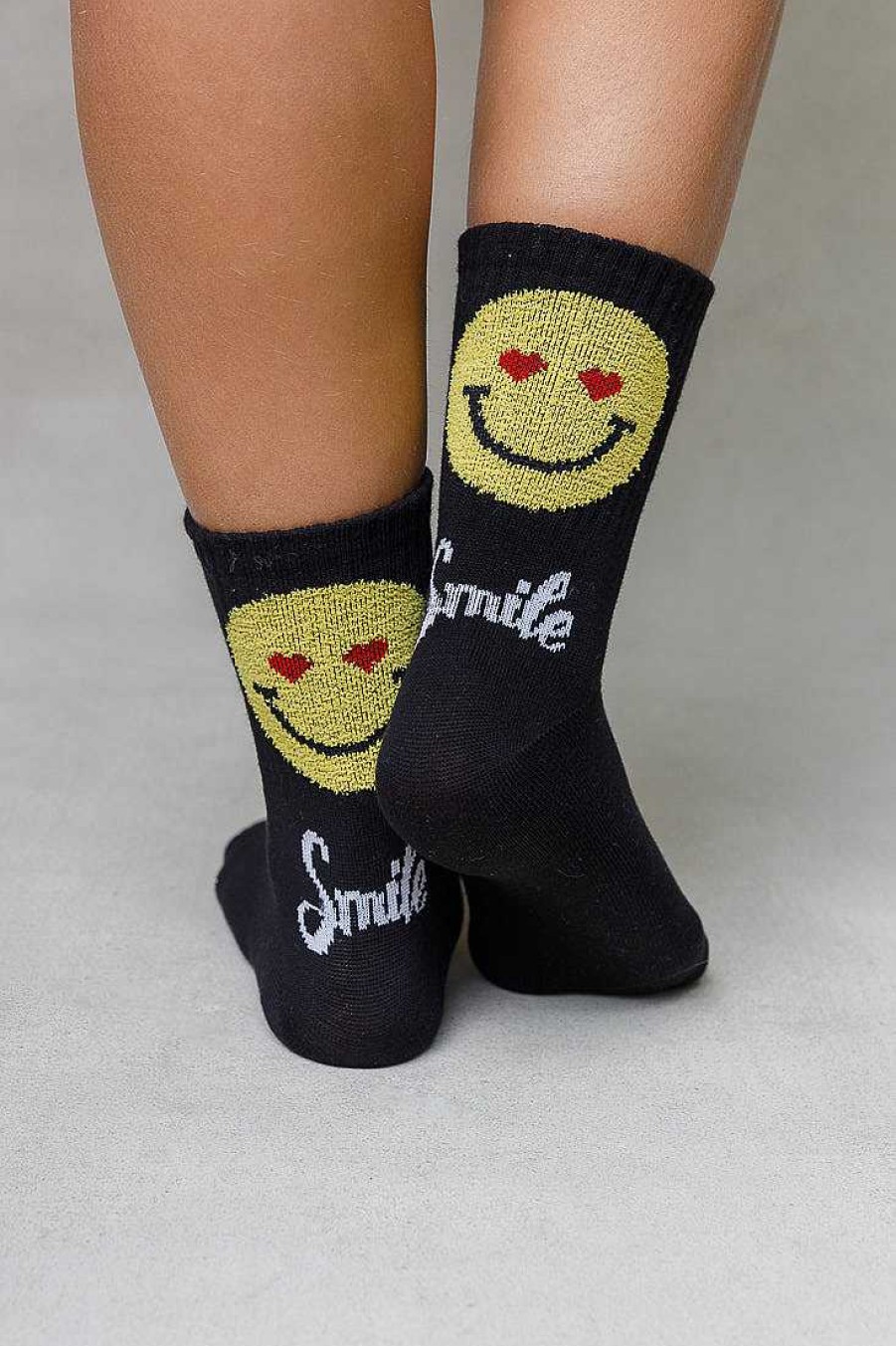 Luxe Trendy Socks Limlim | Back Smiley Heart