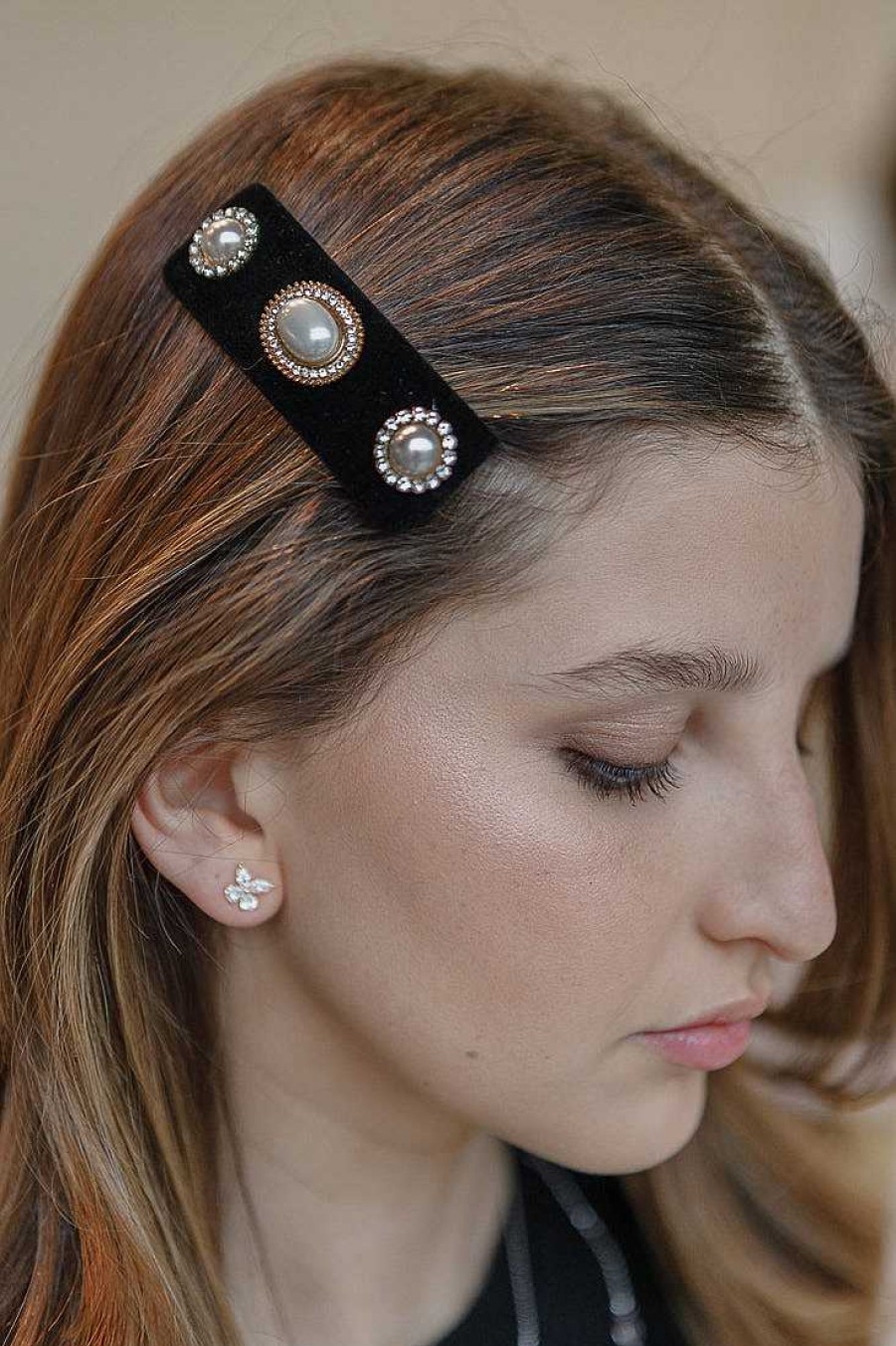 Hair Accessories Limlim | Pearl And Crystal Clic Clac