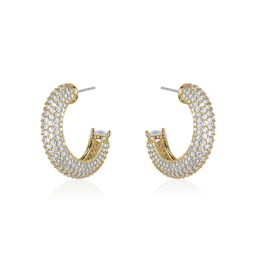 Jewelry Limlim | Pave Crystal Tube Hoops