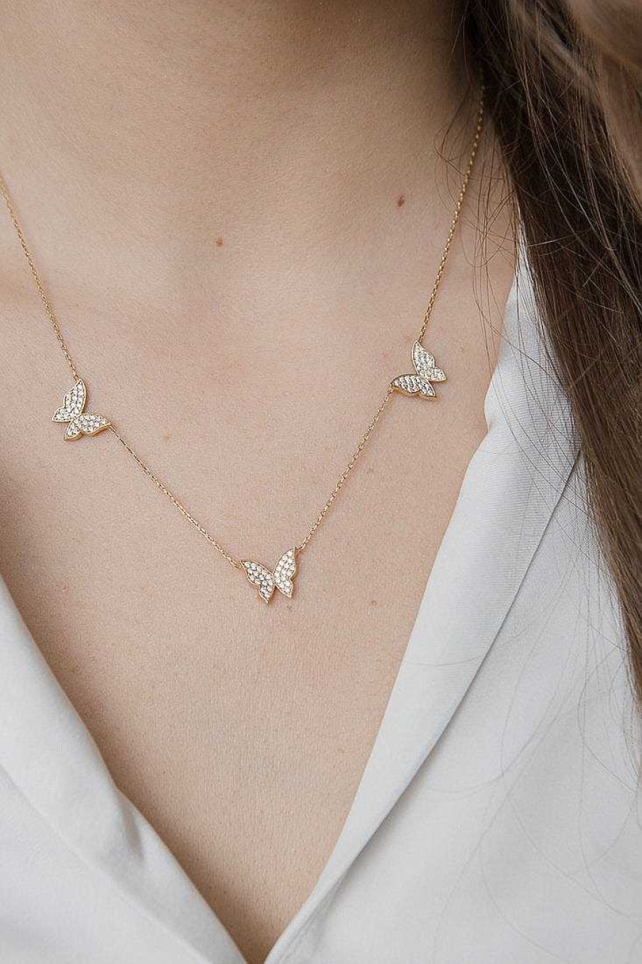 Jewelry Limlim | Three Butterfly Necklace