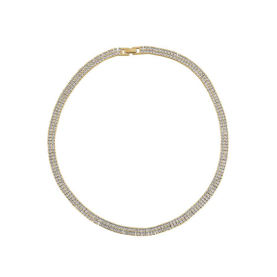 Jewelry Limlim | Crystal Luxury Princess Cut Tennis Necklace