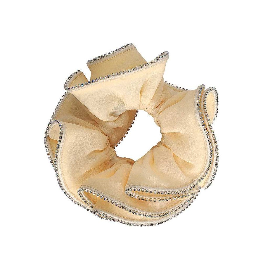 Hair Accessories Limlim | Luxe Crystal Trim Scrunchie