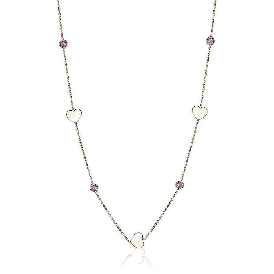 Jewelry Limlim | Pink Crystal Heart Necklace