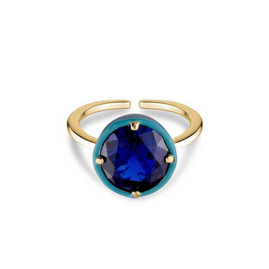 Jewelry Limlim | Enamel Navy Crystal Ring