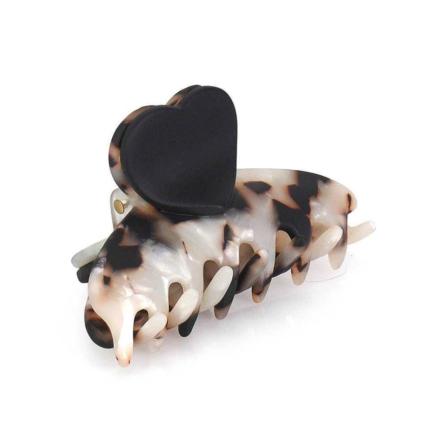 Hair Accessories Limlim | Tortoise Small Heart Jaw