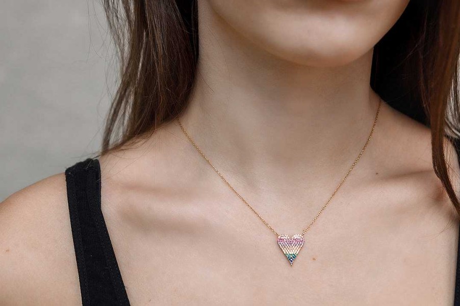 Jewelry Limlim | Rainbow Heart Necklace