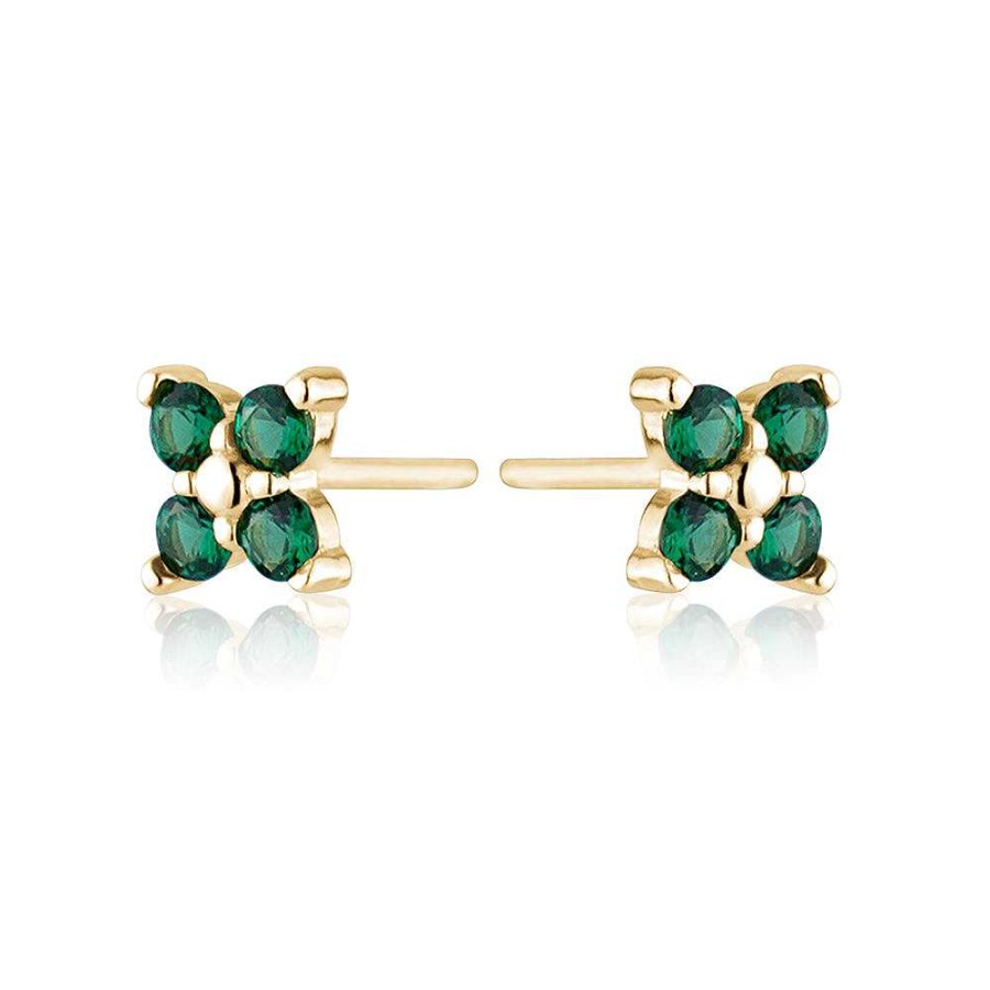 Jewelry Limlim | Mimi Flower Earrings Emerald