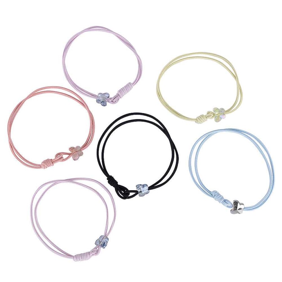 Hair Accessories Limlim | Crystal Butterfly Charm Elastic Bundle