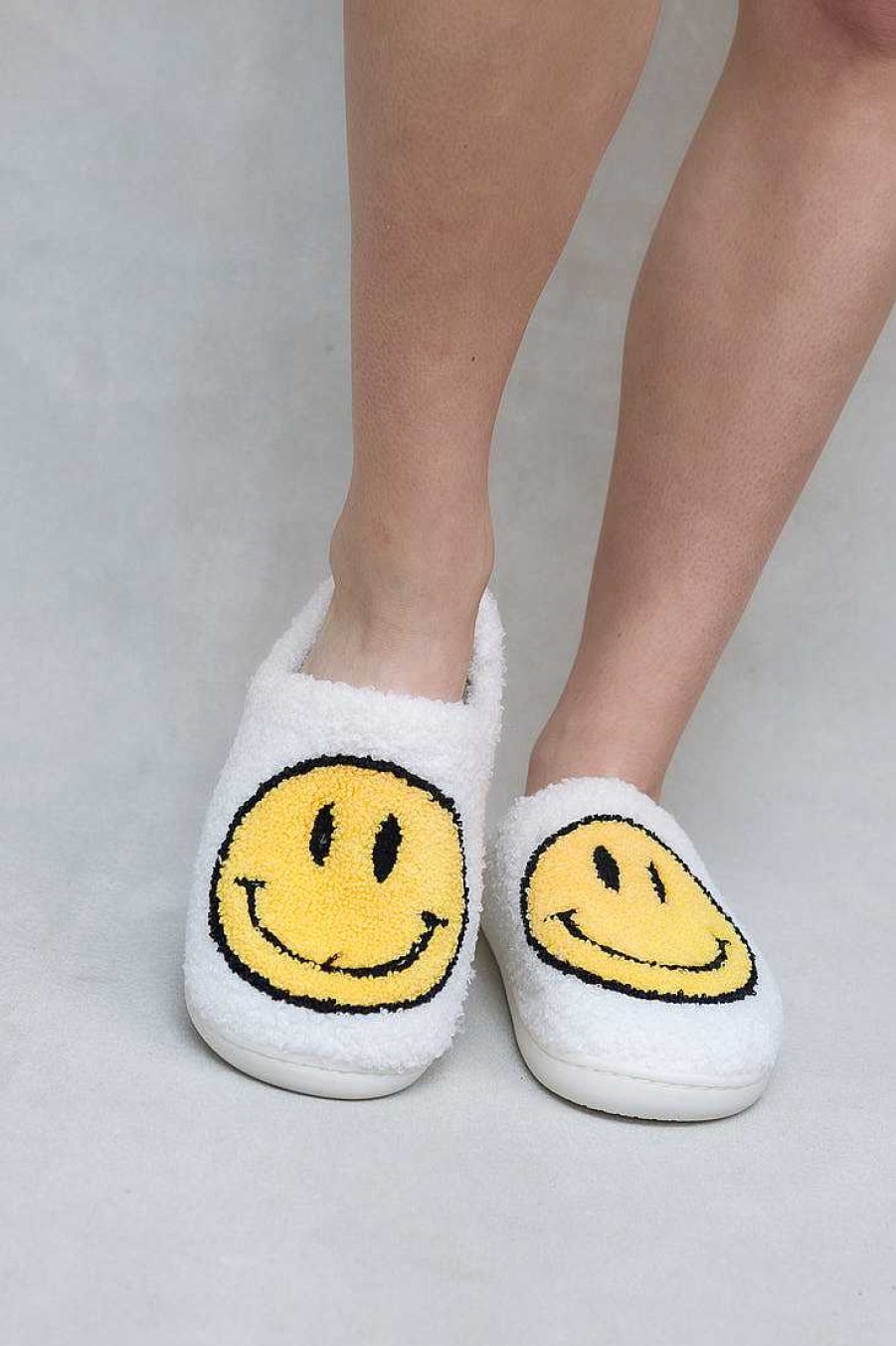 Slippers And Beanies Limlim | Teddy Full Slippers Smiley