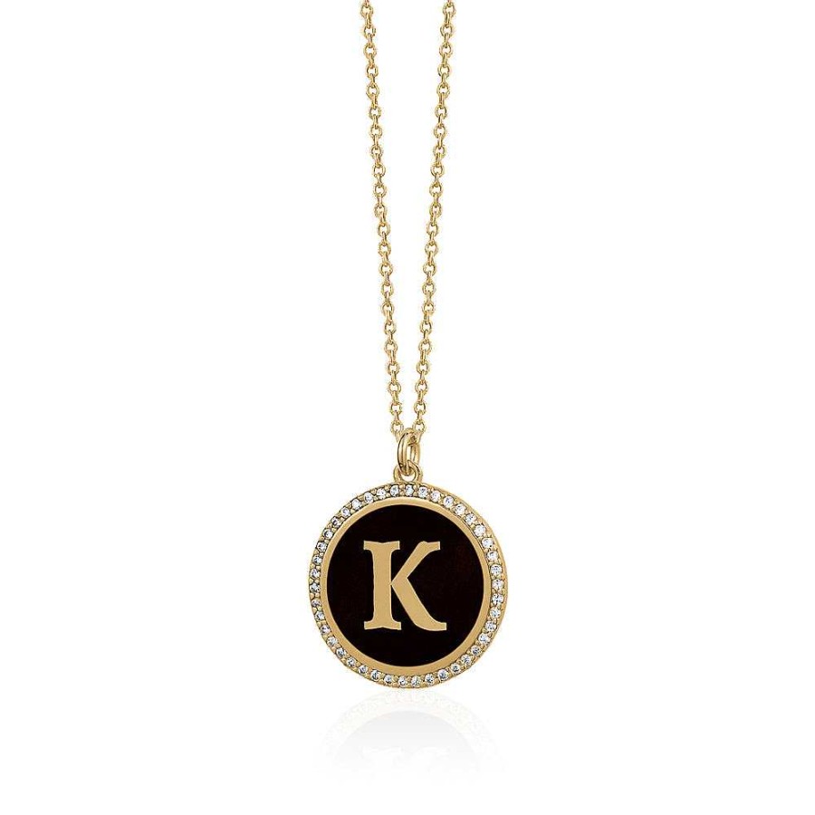 Kgmtl Limlim | Black Enamel Coin Necklace