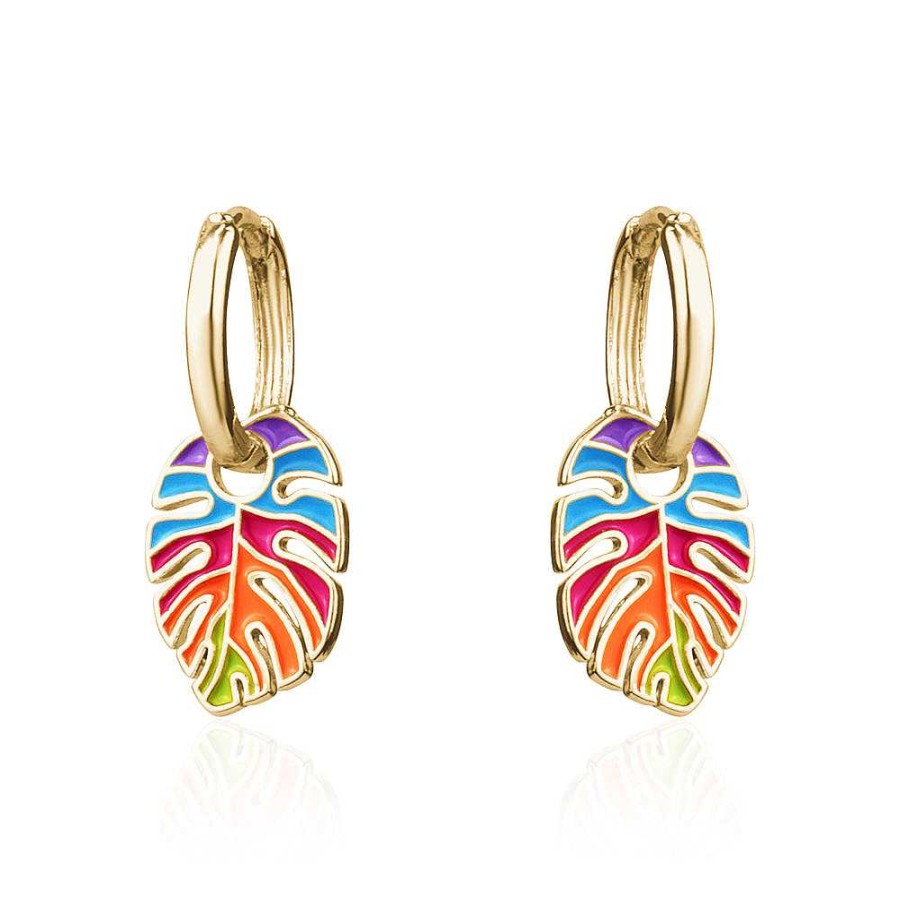 Kgmtl Limlim | Enamel Leaf Earrings