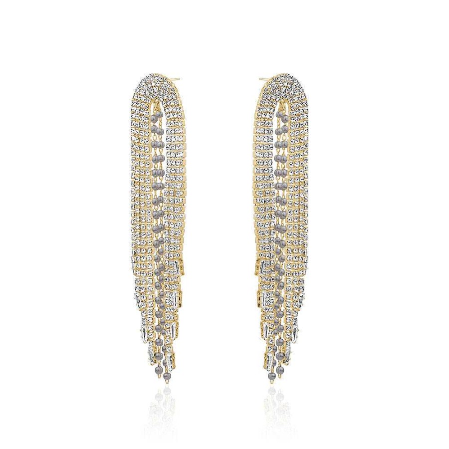 Kgmtl Limlim | Pearl Crystals Statement Earrings