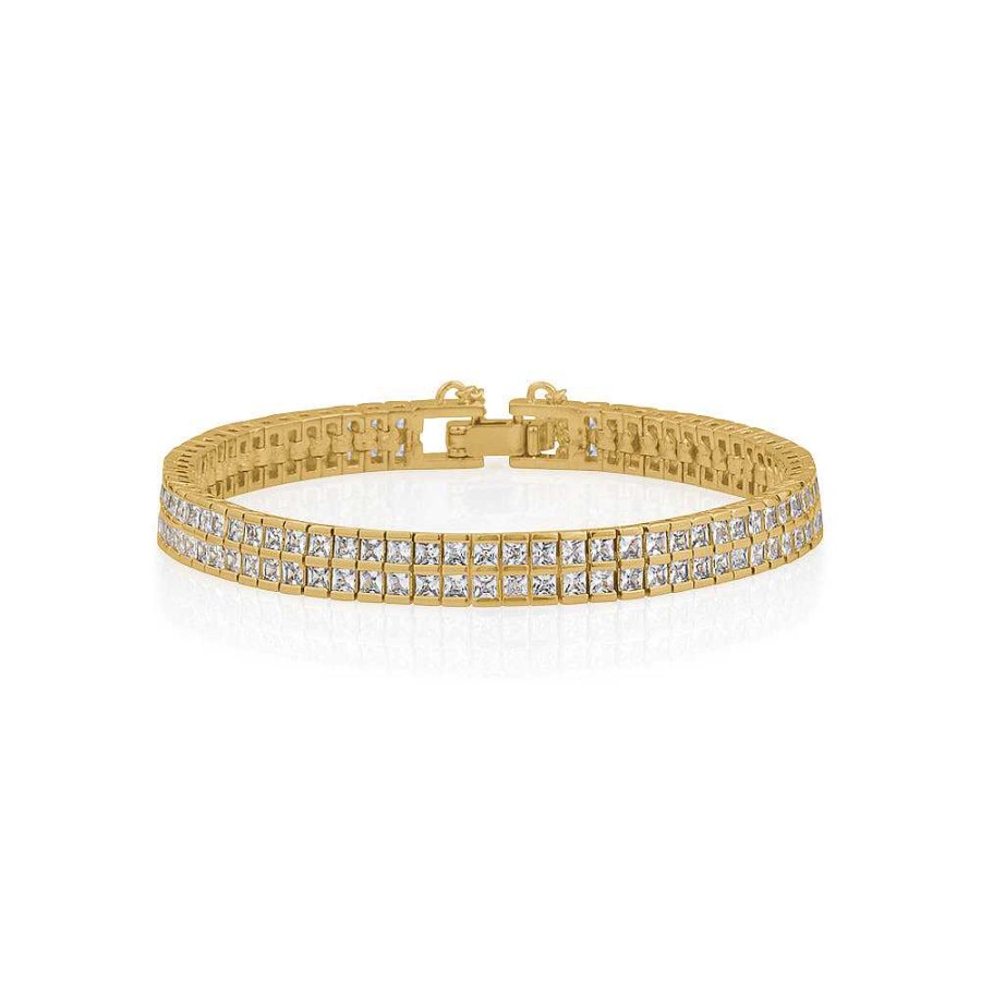 Kgmtl Limlim | Crystal Luxury Princess Cut Tennis Bracelet