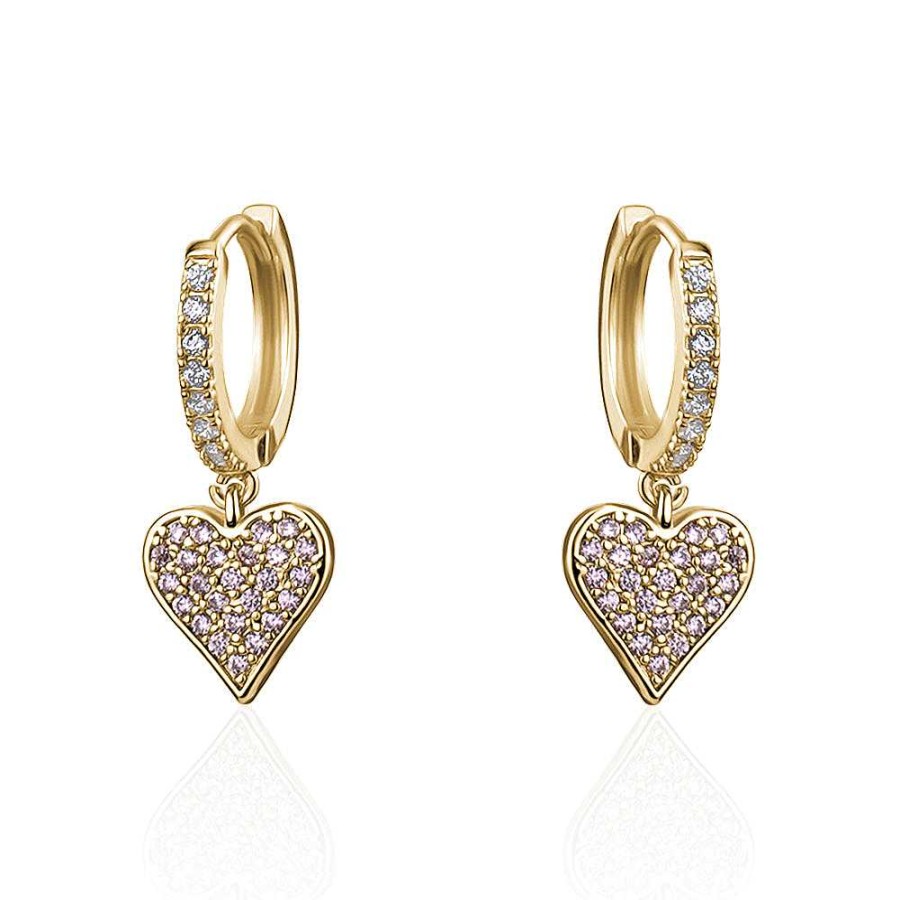 Jewelry Limlim | Small Heart Crystal Huggies