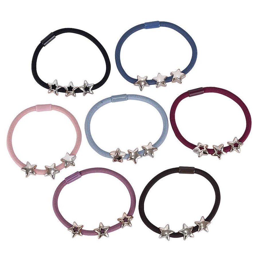 Hair Accessories Limlim | Silver Star Charm Elastic Bundle