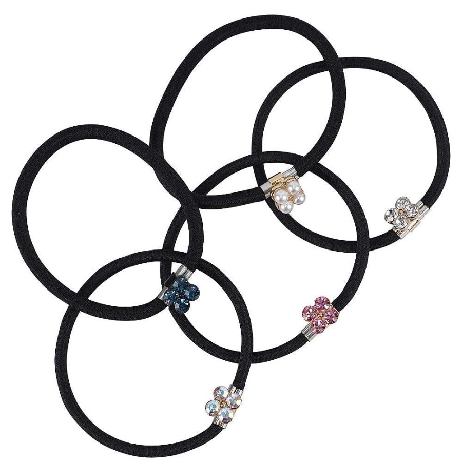 Hair Accessories Limlim | Mini Lucky Clover Crystal Elastic