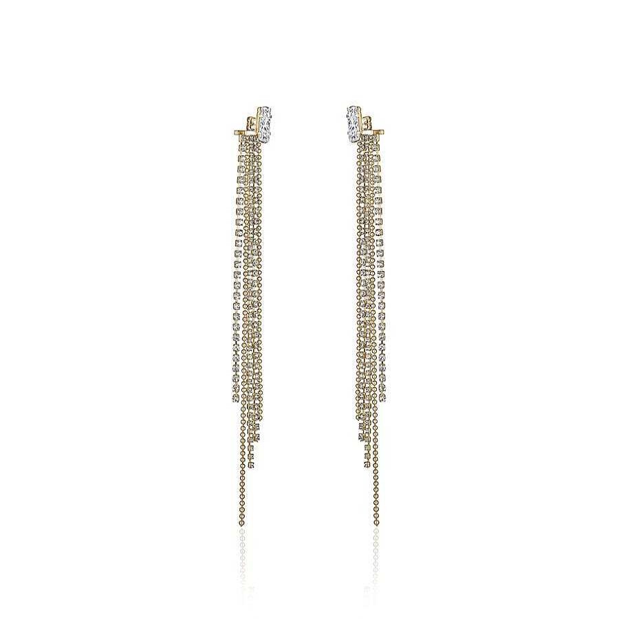 Jewelry Limlim | Long Dangling Crystal And Bead Front Back Earring