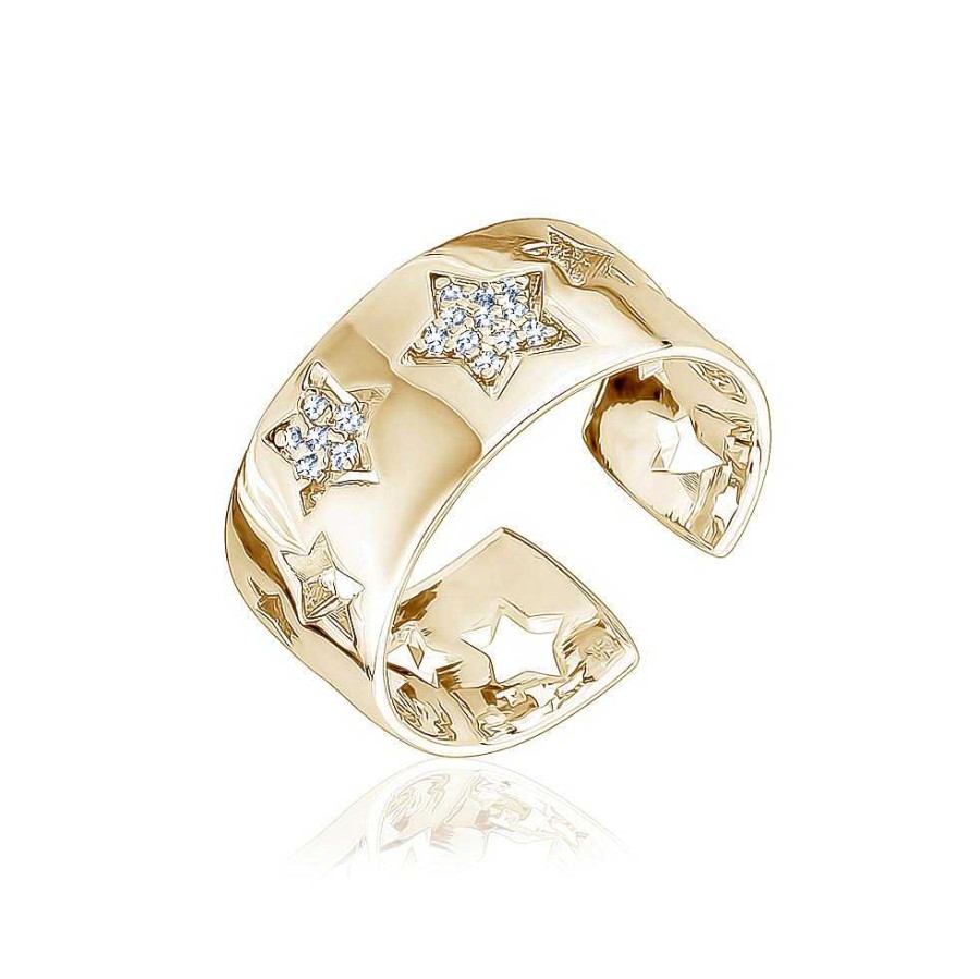 Jewelry Limlim | Star Open Rings With Pave Crystal.