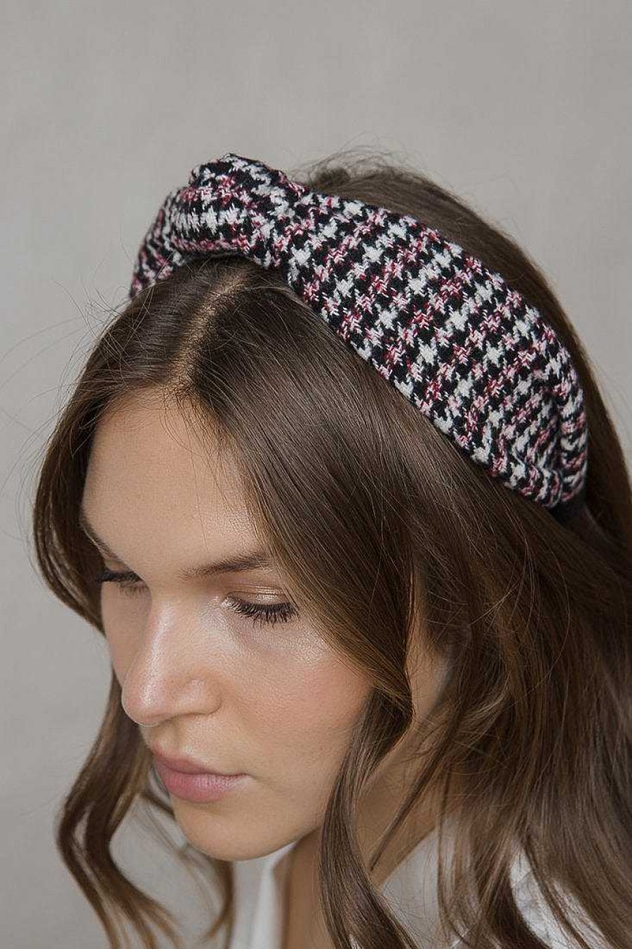 Hair Accessories Limlim | Hounds Tooth Wool Hairband