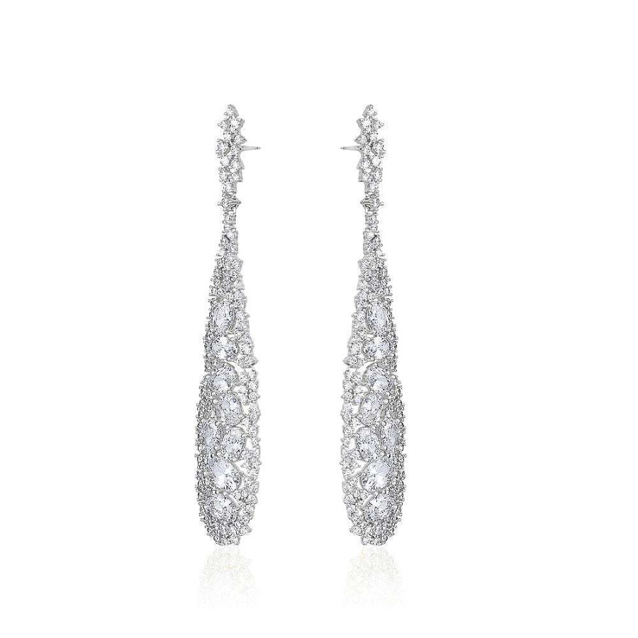 Jewelry Limlim | Dangling Raindrop Crystal Earrings