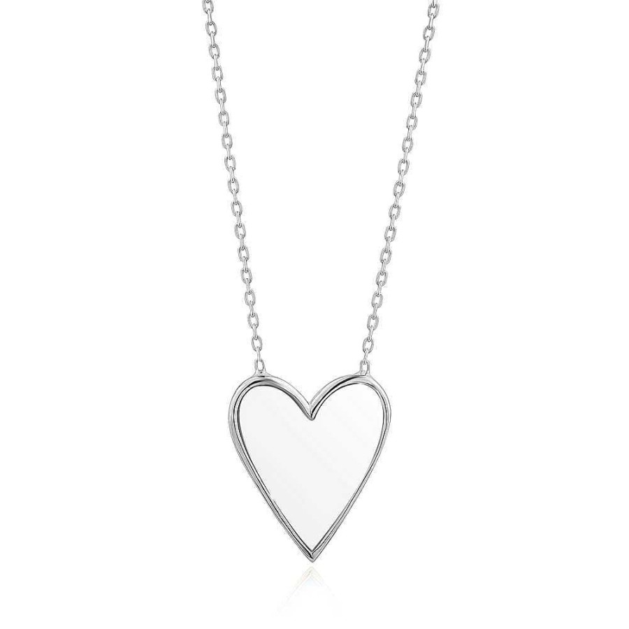 Jewelry Limlim | White Enamel Heart Necklace