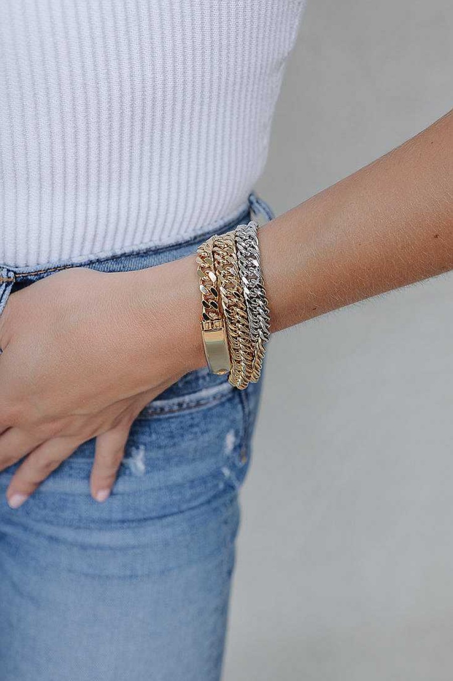 Jewelry Limlim | Two Tone Link Bracelet